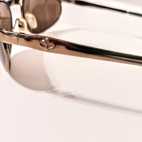 Bronze Finish Fashion Sunglasses ~ Brown Oval Lens ~ Sturdy Metal Frames ~ GVC - Picture 6 of 11